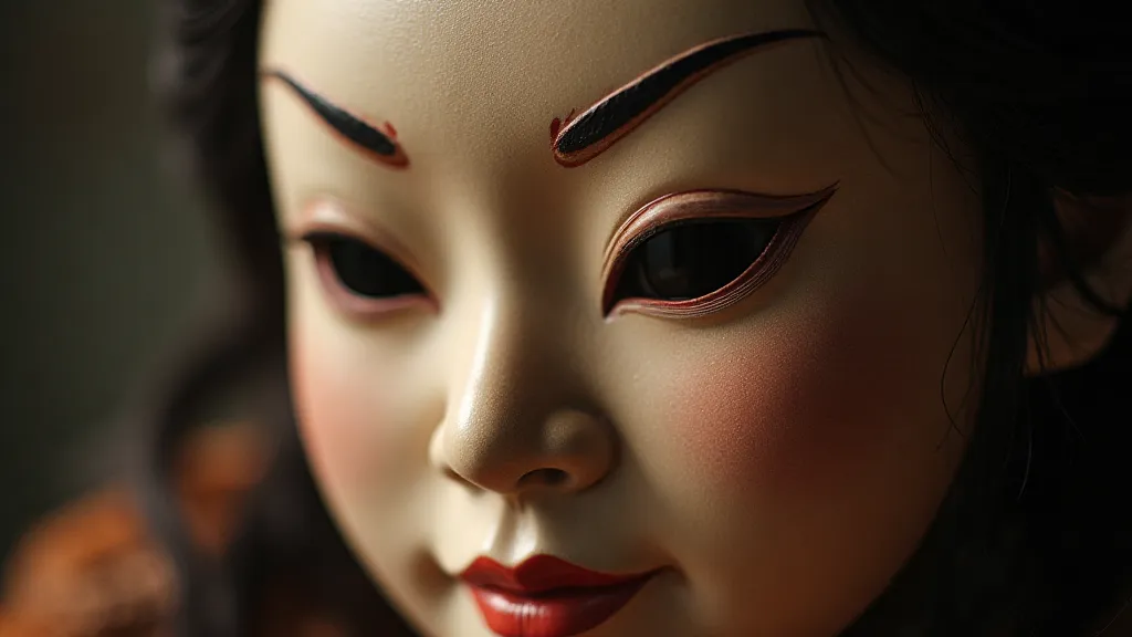 Noh mask depicting a young woman