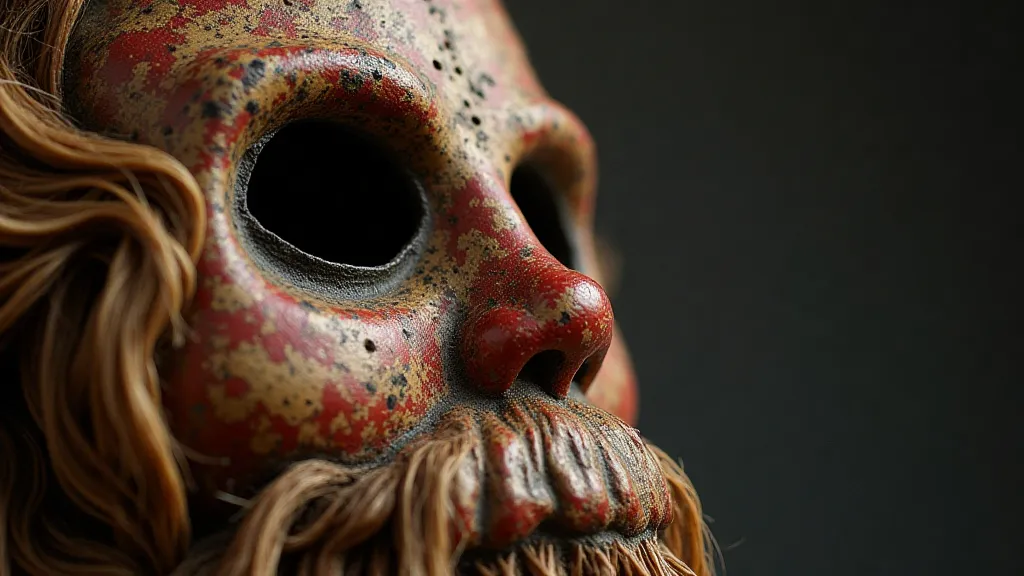 Close up of Pomanians death mask