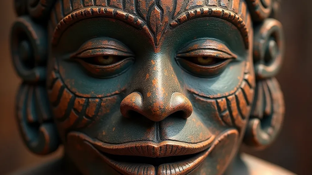 Close up of a Samoan mask