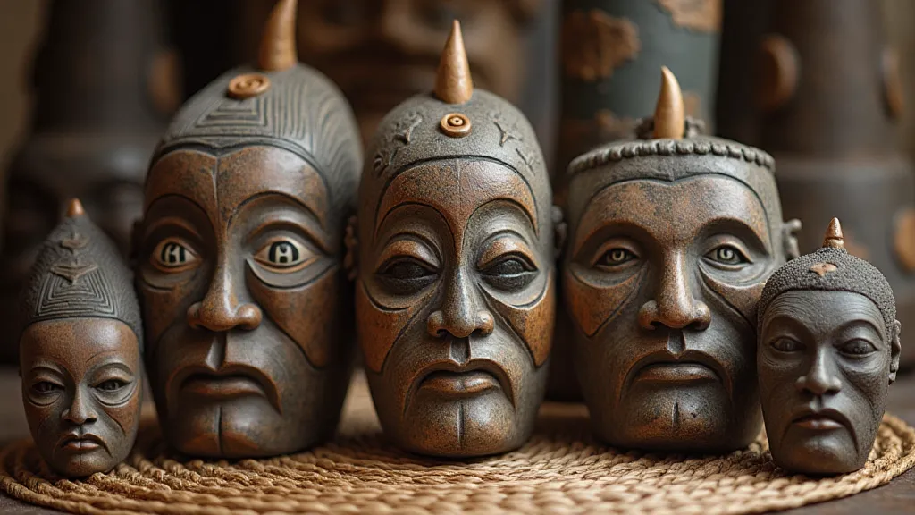 Display of Samoan Masks